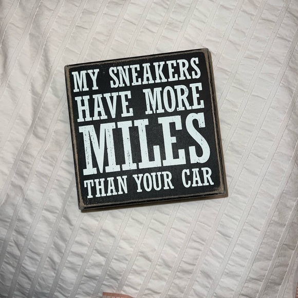 Home decoration My Sneakers Have More Miles Than Your Car Designs by Kathy block - Picture 1 of 6
